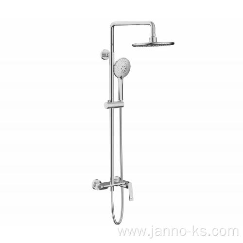 Chrome Brass Bathroom Rainfall Shower Faucet Mixer Tap